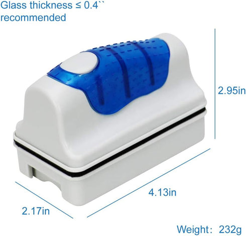 Jasonwell Magnetic Aquarium Fish Tank Glass Algae Cleaner Scrubber - Floating Clean Brush (L)
