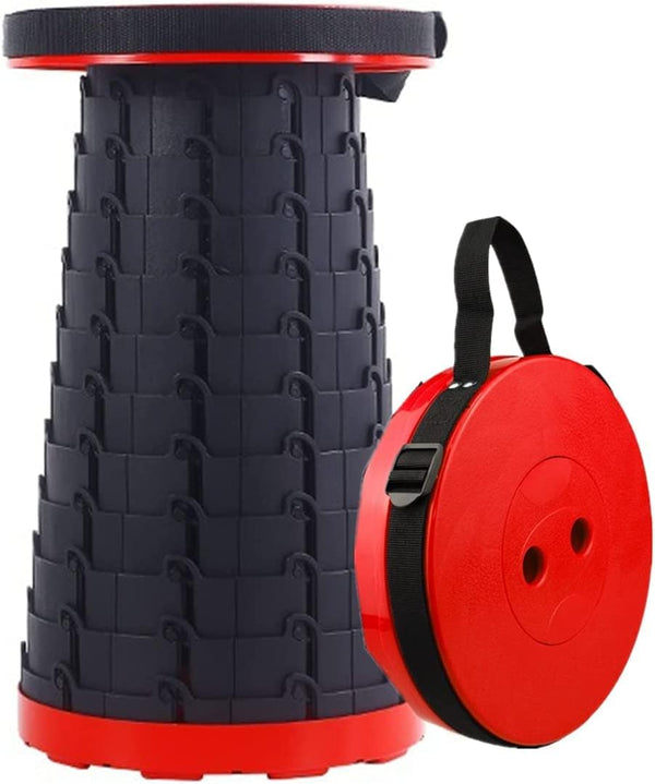 AZM Displays Retractable Folding Stool, Collapsible Portable Chair, Sturdy Telescopic Stool, Lightweight