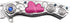 Snake Eye Tactical 7" Cupid Heart Ladies Pocket Knife with LOVE Pocket Clip Included, Silver