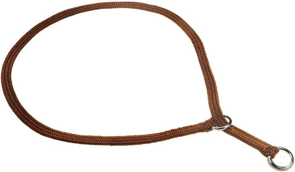 Show Slip Collar - Conformation Dog Collar, Flat Braided Premium Nylon with Chrome Plated Hardware Rings for Small to