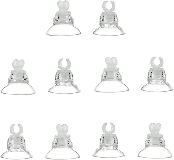 Aquarium Suction Cup Clips Air Tube Holders for Fish Tank, 10 Pieces, Fit Tube/Lighting Wire Outer Diameter 0.2-0.23
