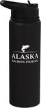 Alaska Salmon Fishing Adventure Angler Heritage Alaska Salmon Fishing Adventure Angler Stainless Steel Insulated Water Bottle