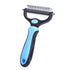 Pet Grooming Brush, Deshedding Tool for Dogs, Cats, Long Haired Pets, Undercoat Rake, Dematting Blue Brush (Small)