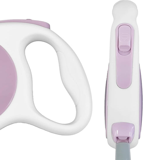 Lavender Purple Retractable Dog Leash 10 ft for Small Medium Dogs and Cats, One Button Control by LFCXHTY