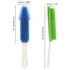 2 Pack Pet Hair Remover Rubber Portable Cleaner for Carpet, Clothes, Furniture, and Dog Cat Bath Brush (Green + Blue)