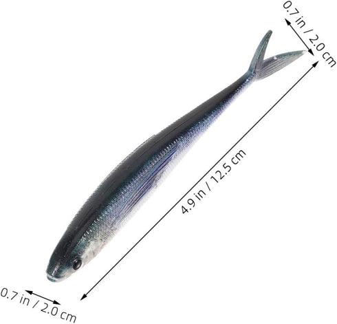 3D Toddmomy Bionic Soft Fishing Lures Pair Sinking Artificial Tuna Swimbaits for Saltwater and Freshwater Pike Fishing