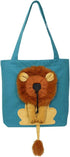 Cat Carrier Tote Bag with Lion Face Hole, Cute Lion Shaped Canvas Bag for Small Dogs and Cats, Portable Carrying Bag