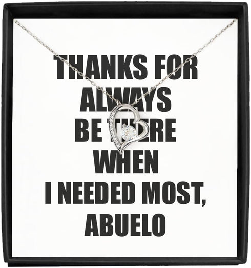 EzGift Funny Abuelo Necklace Pendant Thanks For Always Be There Needed Most Cute