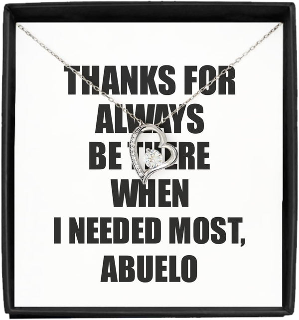 EzGift Funny Abuelo Necklace Pendant Thanks For Always Be There Needed Most Cute