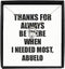 EzGift Funny Abuelo Necklace Pendant Thanks For Always Be There Needed Most Cute