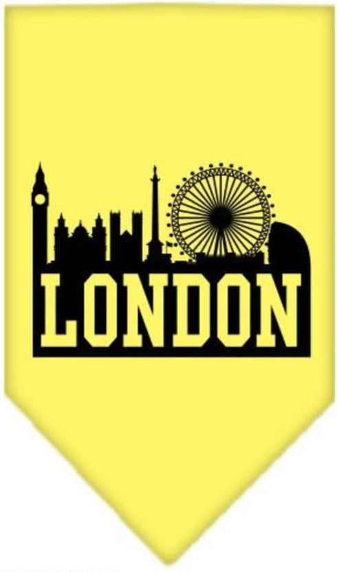Mirage Pet Products London Skyline Screen Print Bandana, Small, Yellow