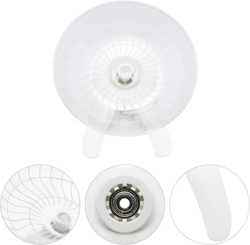 Hamster Wheel Hamster Flying Saucer Silent Exercise Wheel Running Wheel for Dwarf Hamsters Gerbil Mice Small Animals (White)