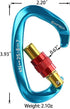 Screwgate Locking Carabiner Clip - Professional Rock Climbing Carabiner Screw Lock, Heavy Duty Carabiners for Climbing,