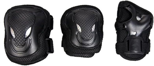 Unisex Adjustable Knee Elbow Wrist Braces Protective Pads Set for Skateboard, Cycling, Roller Skating Safety