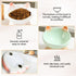 Elevated Cat Bowls, Whisker Friendly Tilted Ceramic Cat Bowls for Indoor Cats, Cute Gradient Color (White Pink)