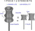 7760 7350, 2-Pack Stress-Free Diamond Dog Nail Grinder Bit Attachment for Dremel - Refill Tips & Replacement Heads Fit