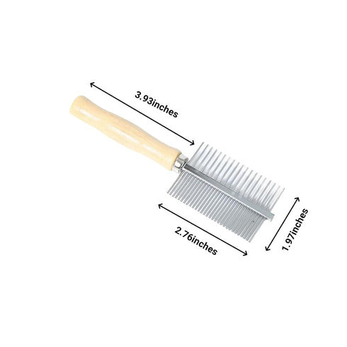Professional Metal Dog Grooming Comb - 3 PCS Wooden Handled Pet Comb for Dogs and Cats, Removes Tangles and Dematting