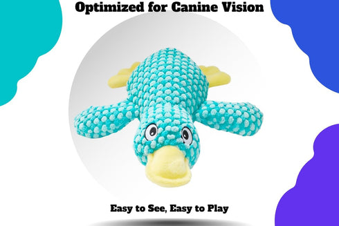 Generic Durable Duck Stuffed Animal - Plush Dog Toys for Aggressive Chewers - Tough Squeaky Puppy Teething Relief