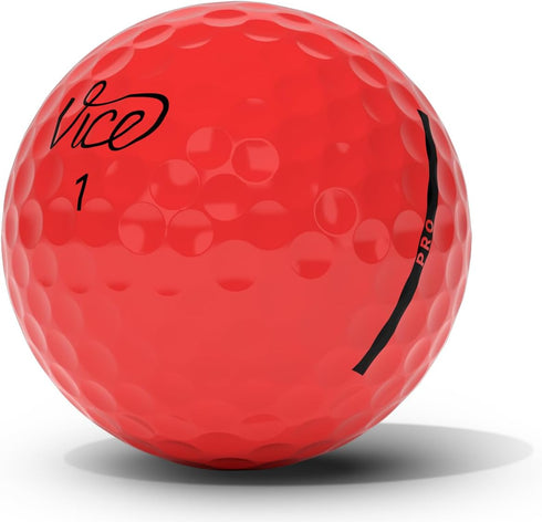 Vice Pro Golf Balls in Neon Red for Enhanced Performance