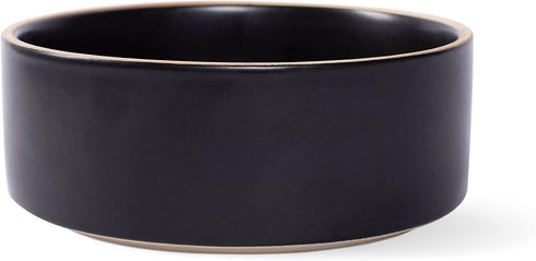 Fringe Studio Deep Charcoal Medium Minimal Stoneware Pet Bowl (479101)