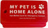 Dog Cat Home Alone Alert Card & Key Tags with Contact Call Cards, Pet Keychain, Home Alone Keychain Card, ID Tags