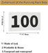 1-100 Durable Waterproof Race Bibs with Large Numbers - for Marathon Events