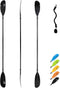 OCEANBROAD Adjustable Fishing Kayak Paddle - 94in/240cm to 102in/260cm Aluminum Alloy Shaft with Paddle Leash