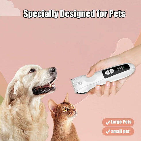 AERFGDE 2026 New Upgrade Dog Cat Rabbit Clippers Grooming Kit for Heavy Thick Hair&Coats,Low Noise Heavy Duty Cordless