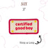 Certified Good Boy Girl Dog Harness Patches | Hoop & Loop Funny Cute Dogs Patch for Removable Vest Collar Tactical Working Moral Training Tracking Service Dog Doggie Pet Embroidery Accessories (Boy)