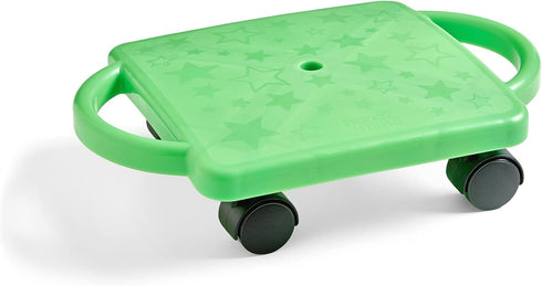 hand2mind 6-12, (Pack 1) Blue Indoor Scooter Board with Safety Handles for Kids Ages Plastic Floor Scooter Board