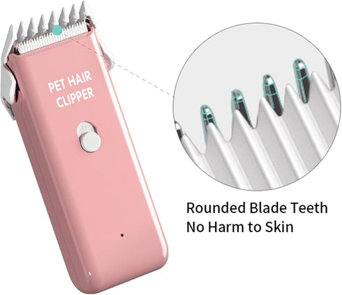 Dog Cat Home Hair Clipper, Portable Electric USB Rechargeable Grooming Tools, Low Noise Shaver for Small & Large Pets