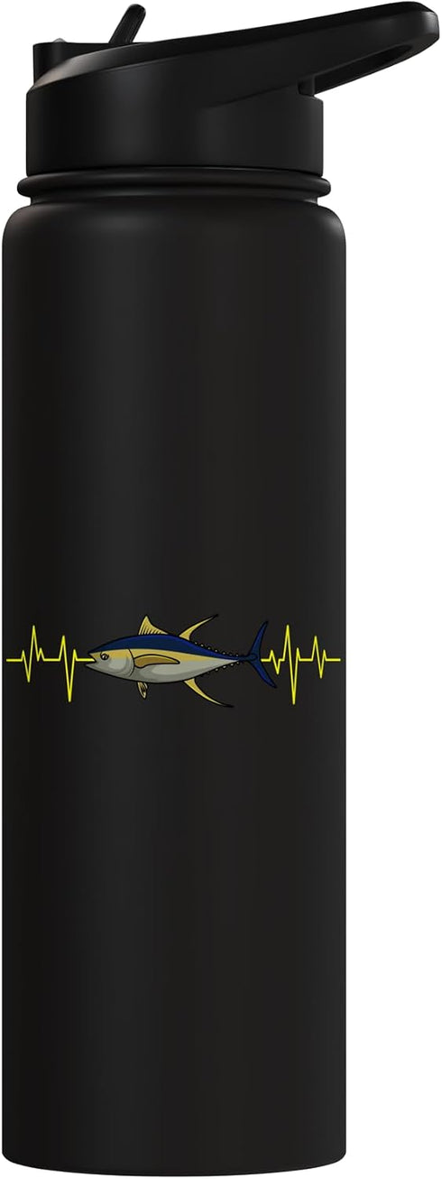 Fishing Tuna Heartbeat Apparel Fishing Tuna Heartbeat Fisherman Angler Fisher Saltwater Stainless Steel Insulated Water