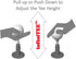 infiniTEE Height Adjustable Golf Tee Set, 3 Tees (Short, Regular, Tall) with Storage Bag for Driving Range Mats