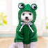 ChezAbbey Dog Hoodies - Pet Frog Clothes Outfit, Cat Warm Winter Sweater Coat Pullover for Chihuahua Small Medium Dogs