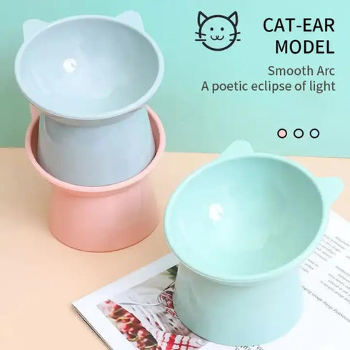 3pcs Elevated Cat Bowls, Raised Feeding Bowls with Stand, Anti Vomit Cat Food Bowl, Tilted Cat Feeder Dishes