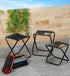 SLTG2020 10.2 10.2 11 inches Portable Folding Camping Stool, Lightweight Aluminum Frame, Black Oxford Fabric, x x