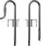 FZONE Mini 10 inch Stainless Steel Filter Pipe for Aquarium Plant Tank, Lily Pipes with Acrylic Pipe Fixer