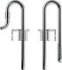 FZONE Mini 10 inch Stainless Steel Filter Pipe for Aquarium Plant Tank, Lily Pipes with Acrylic Pipe Fixer