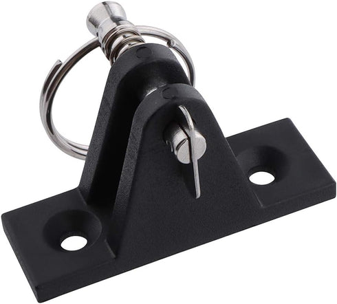 VTurboWay 4 Pack Marine Grade Nylon Bimini Top 90° Plastic Deck Hinge with Pin & Ring, 316 Stainless Steel