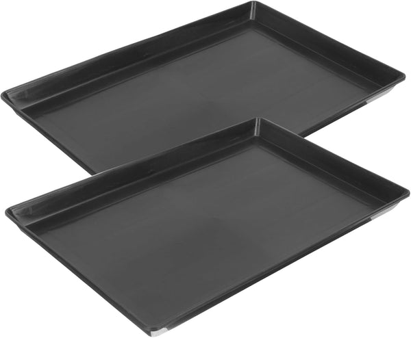 Ipetboom Dog Crate Tray Replacement, 2 Pcs, Plastic Bottom Tray for Large Dog Crate, Cat & Rabbit Kennels