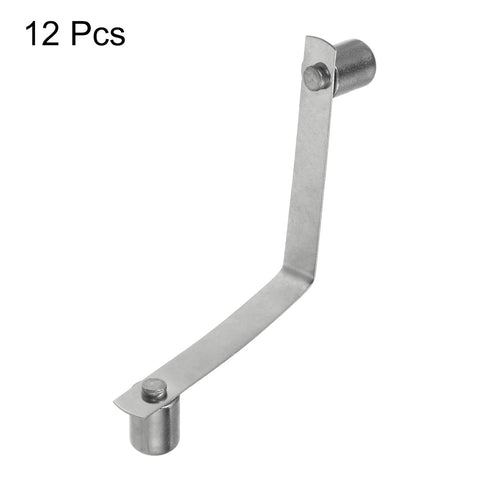 HARFINGTON 12pcs Double Button Kayak Paddle Snap Spring Clip, 50x13mm V-Shaped Solid Lift Telescopic Locking Tube Clips