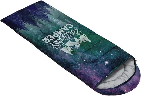 Sleeping Bag for Adults Kids, Green Mountain Camp Van, Lightweight Warm Portable Outdoor Waterproof