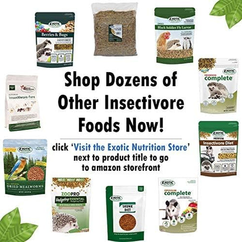 Exotic Nutrition Hedgehog Essential Chicken Kibble with Mealworms, 1.75 Pound