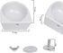 Small Animals Bowl, Detachable Cage Feeder Pet Ceramic Water & Food Feeder, Small Animal Supplies for Rabbit Parrot Squirrels Chinchilla Hamster Ferret (White, M)