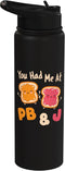 Love Peanut Butter and Jelly Sandwiches You Had Me at PB&J Cute Peanut Butter Jelly Sandwich Kawaii Stainless