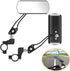Handlebar Rearview Bike Mirrors, 2 Pack for Electric, Mountain, and Fixed Gear Bikes (Black)