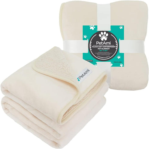 90x90 PetAmi Waterproof Dog Blanket for Extra Large Dogs, Pee Proof for Bed Couch, Reversible for Puppy Indoor Cat