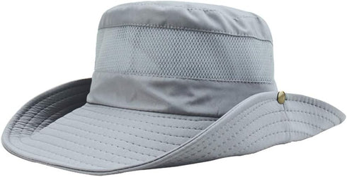 YOLAI Men's Foldable Mesh Fishing Hat - Adjustable Wide Brim Sun Protection