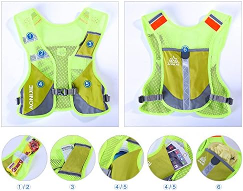 Lovtour Unisex Premium Reflective Vest for Running Cycling Clothes, High Visibility
