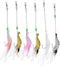 Alomejor 6Pcs Soft Silicone Artificial Shrimp Lure Bait, Lifelike Fishing Tackle with